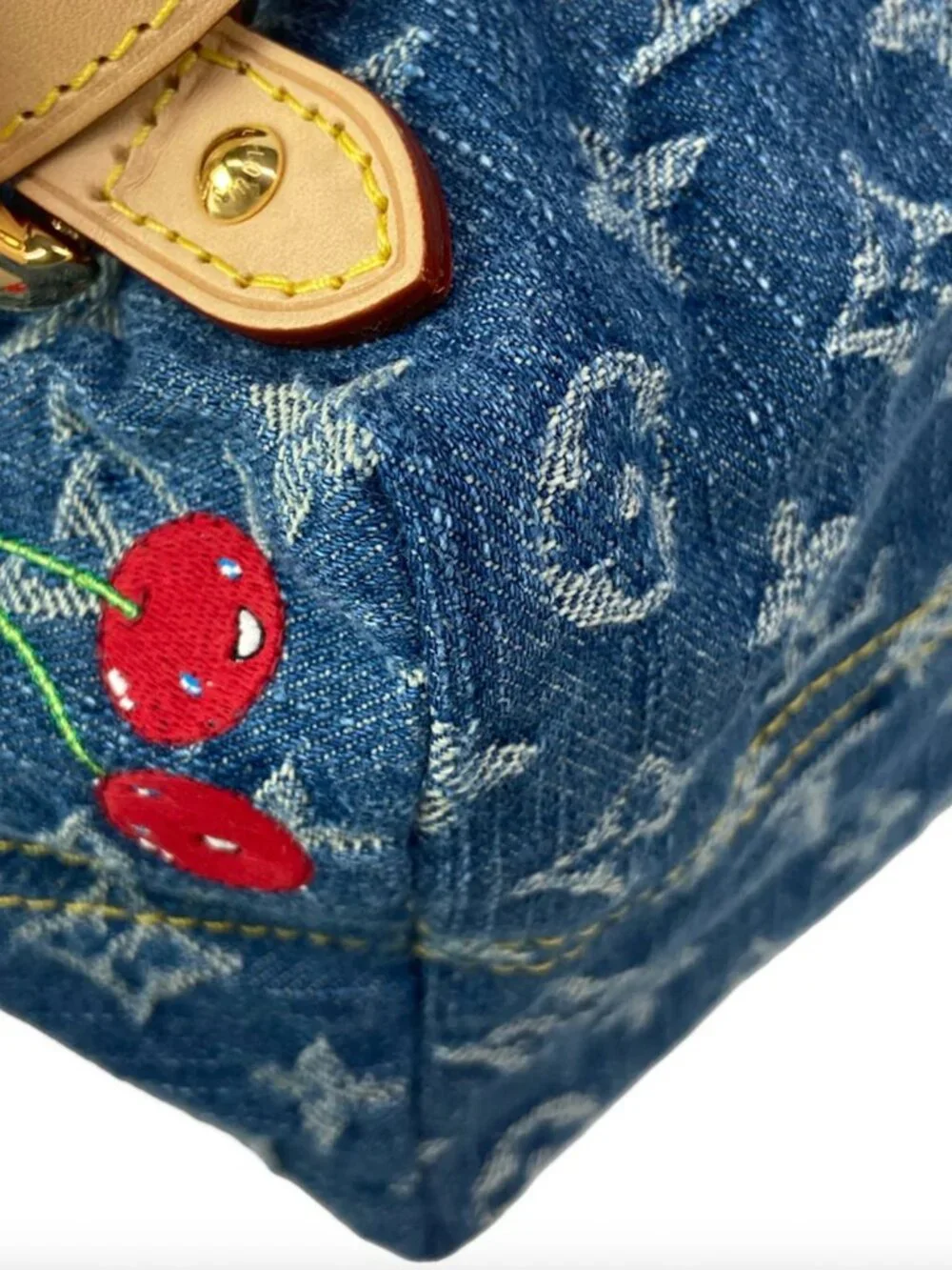 Louis Vuitton x Takashi Murakami Cherry Venice NM Denim Monogram
